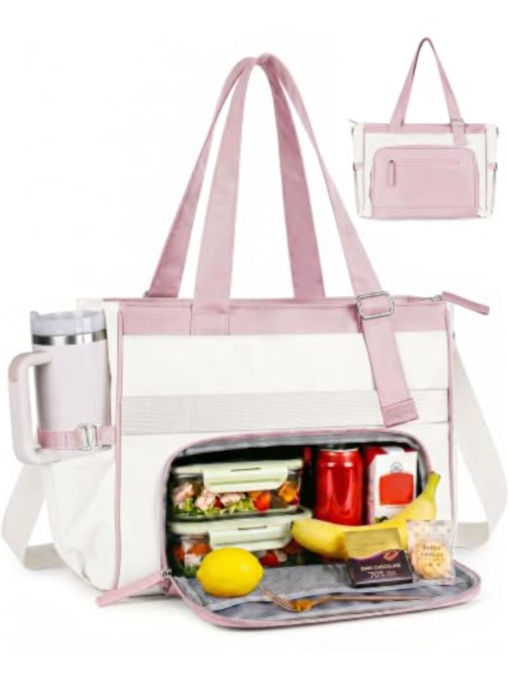 Insulated Lunch Tote Bag for Women Fits 15.6 Laptop 24.5L Work Bag